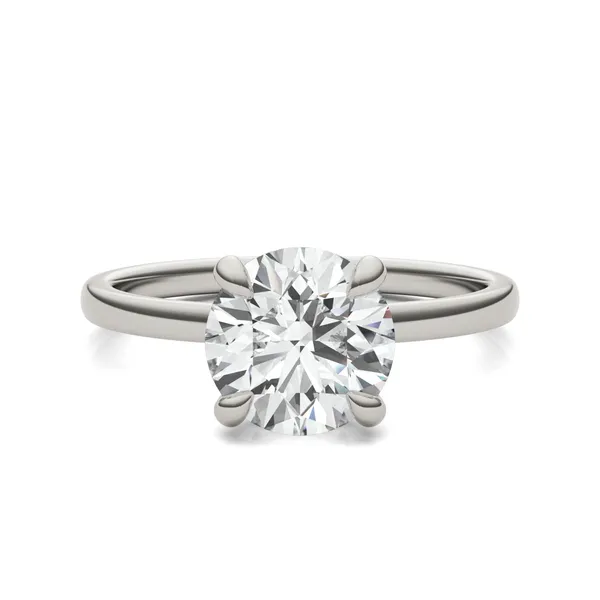 Round Custom Hidden Halo Classic Engagement Ring Setting